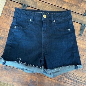 American Eagle Outfitters Women's Dark Blue Jean Shorts